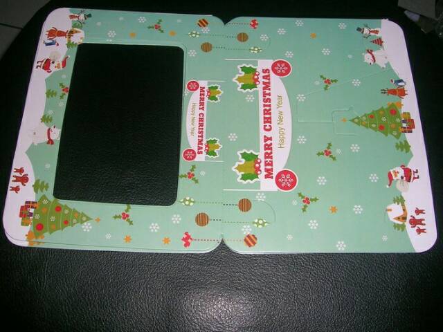 Frame foto kertas tema natal  Christmas paper photo frame 4R