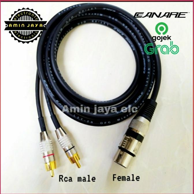 Kabel Jack Rca To Xlr Jack Xlr Female To Dual Rca Termurah