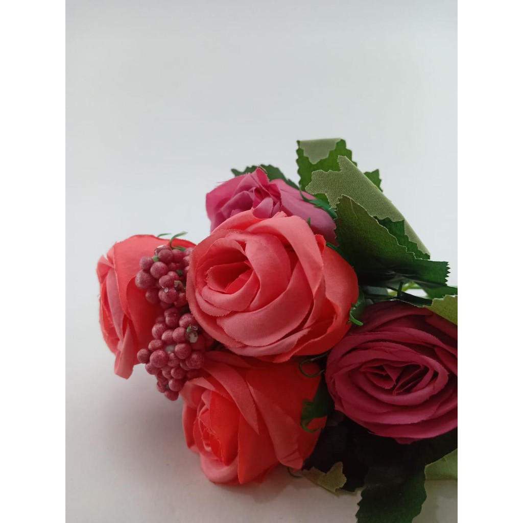 COD BUNGA MAWAR BUNGA TANGKAI PLASTIK BUNGA ARTIFISIAL BUNGA PAJANGAN BUNGA HIASAN BT9053-2