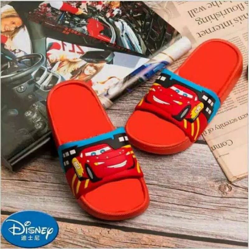 RS - SENDAL ANAK MOTIF TIMBUL CARS 3 DIMENSI SIZE 26-35