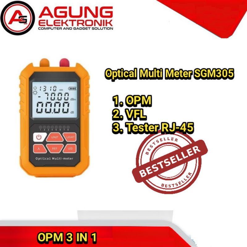 OPTICAL MULTI POWER METER SGM305 3 IN 1 VFL TESTER RJ-45 (OPM) BAGUS BERKUALITAS