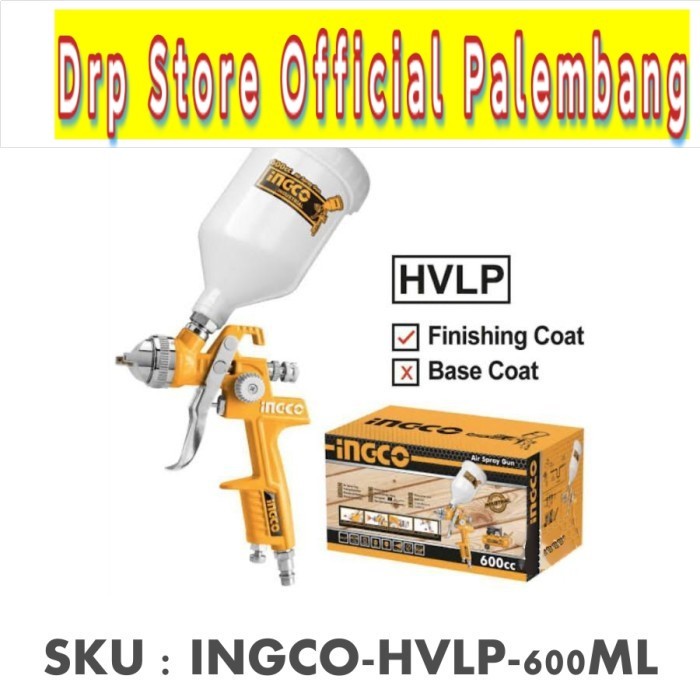 INGCO Spray Gun HVLP Tabung Atas Industrial 600CC 600ML