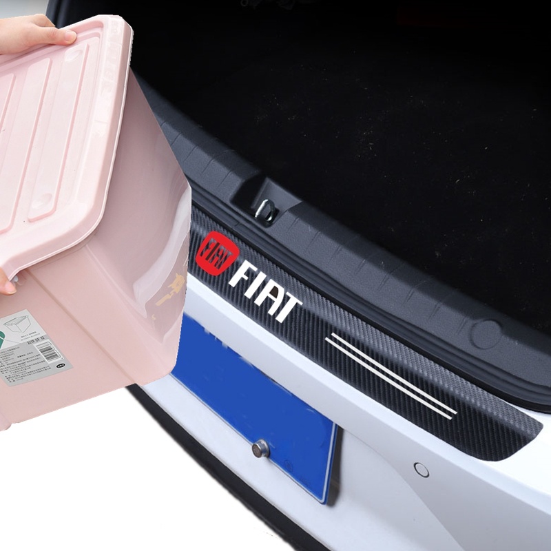 Pelindung Bumper Belakang Bagasi Ekor Mobil Stiker Serat Karbon Untuk FIAT JUNTO Stilo Punto Argo Bravo Palio 500toro Ducato