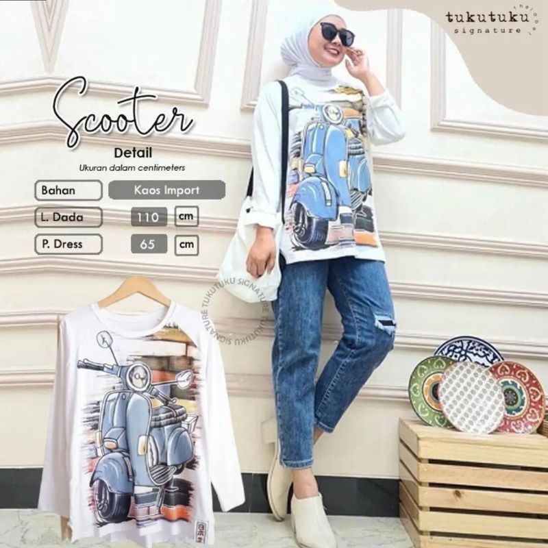 Kaos Jumbo Import / Kaos Motif Vespa