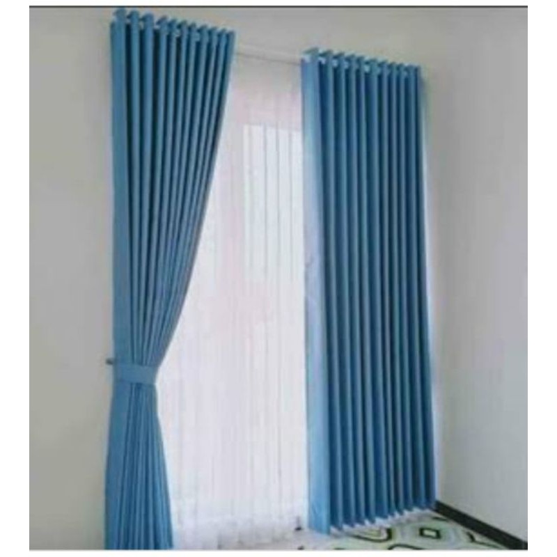 gorden blackout serat safron,gorden polos,gorden biru,gorden minimalis,gorden jendela,gorden rumah,,