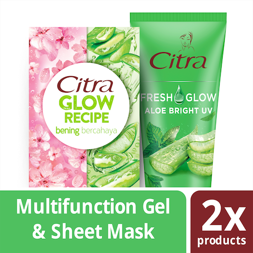Jual Citra Fresh Glow Multifunction Gel Aloe Bright UV 180 mL + Sheet