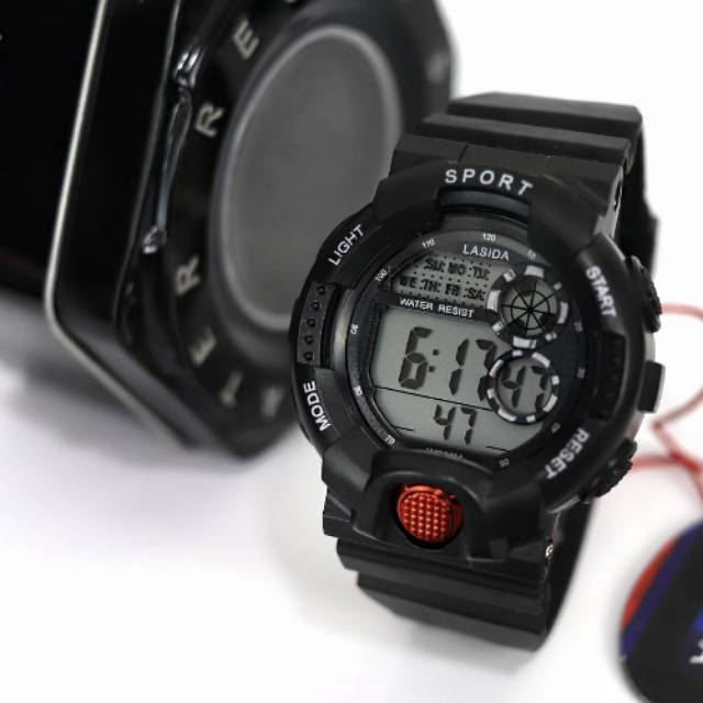 Jam Tangan Pria cowok Water Resistance Lasida LD02 Rubber Original