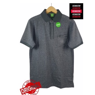 (BERKWALITAS) - Kaos Kerah Fasion Pria HUGO CLASS Original Poly Bintik M-XXL (Kancing Kantong)