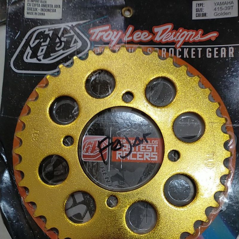 SSS RK TK 415 RX GEAR GER BELAKANG RXZ  JUPITER VEGA RX KING JUPITER Z VEGA R mx135 Ger tipis-TLD 415 x 39 GOLD