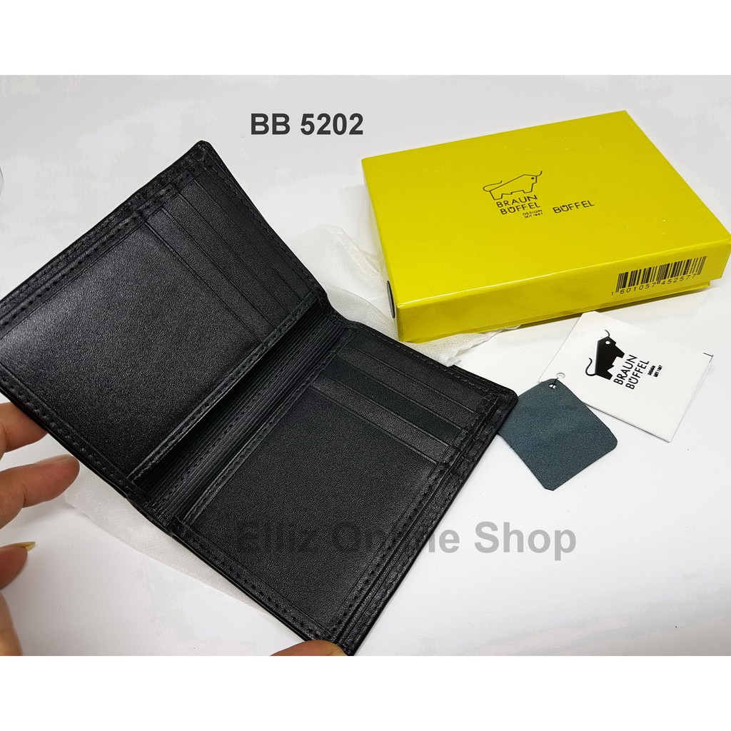 Dompet Pria Braun Buffel 5202 Black - Berdiri - Kulit Import - 16 Card