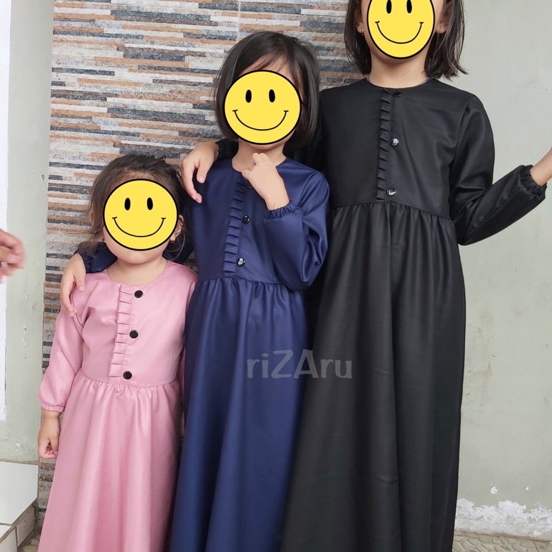 Gamis Anak  umur 2-12 tahun Bahan Toyobo Fodu