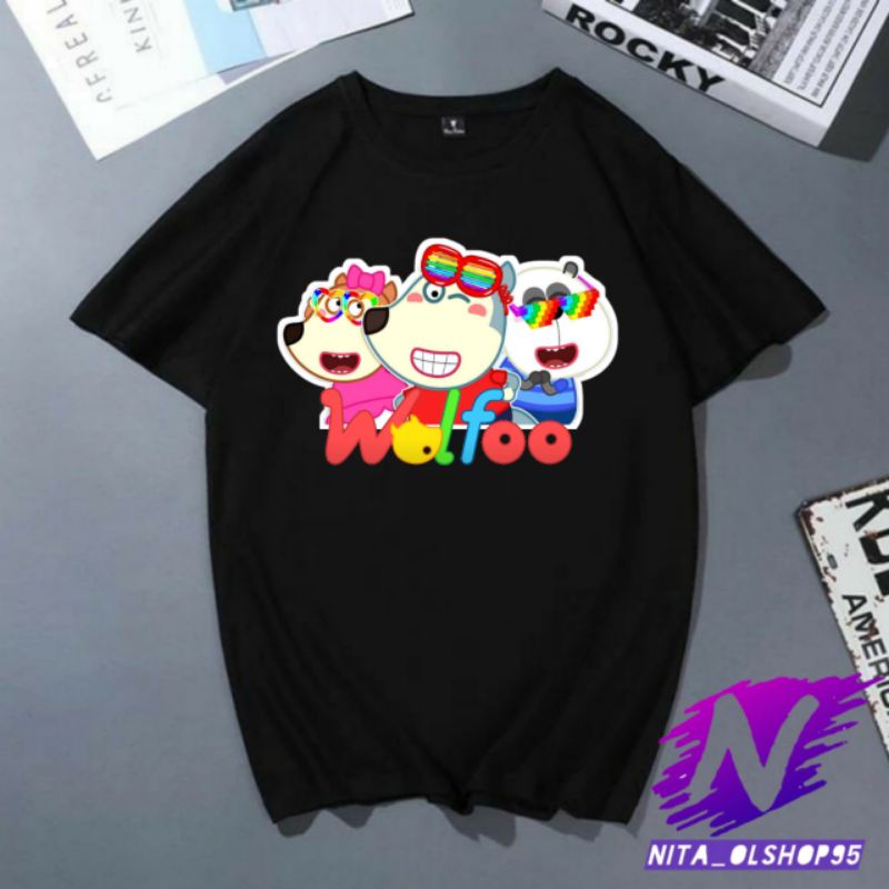 baju anak wolfoo kaos wolfoo luci dan Pando