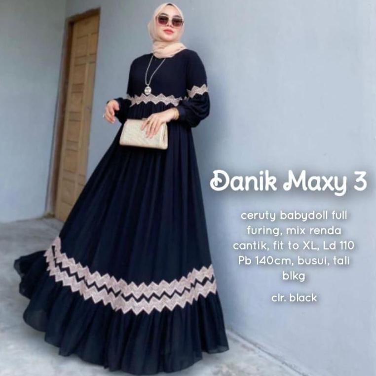 {KE.13Jl22ᴬ} (DEWASA) SUPER JUMBO GAMIS CERUTY BABYDOLL RENDA ZIGZAG//SUPER JUMBO XXXL//GAMIS CERUTY