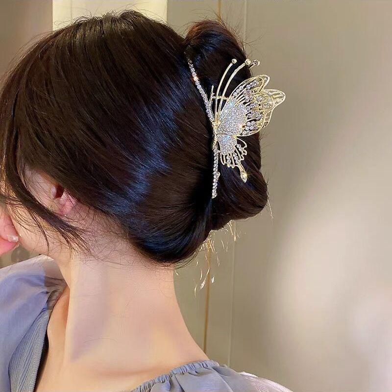 NEW Jepit Rambut Korea Jedai Salon Wanita ELEGAN KUPU2 ZIRKON Motif Terbaru HIGH QUALITY BESAR 11.2CM ORIGINAL IMPORT