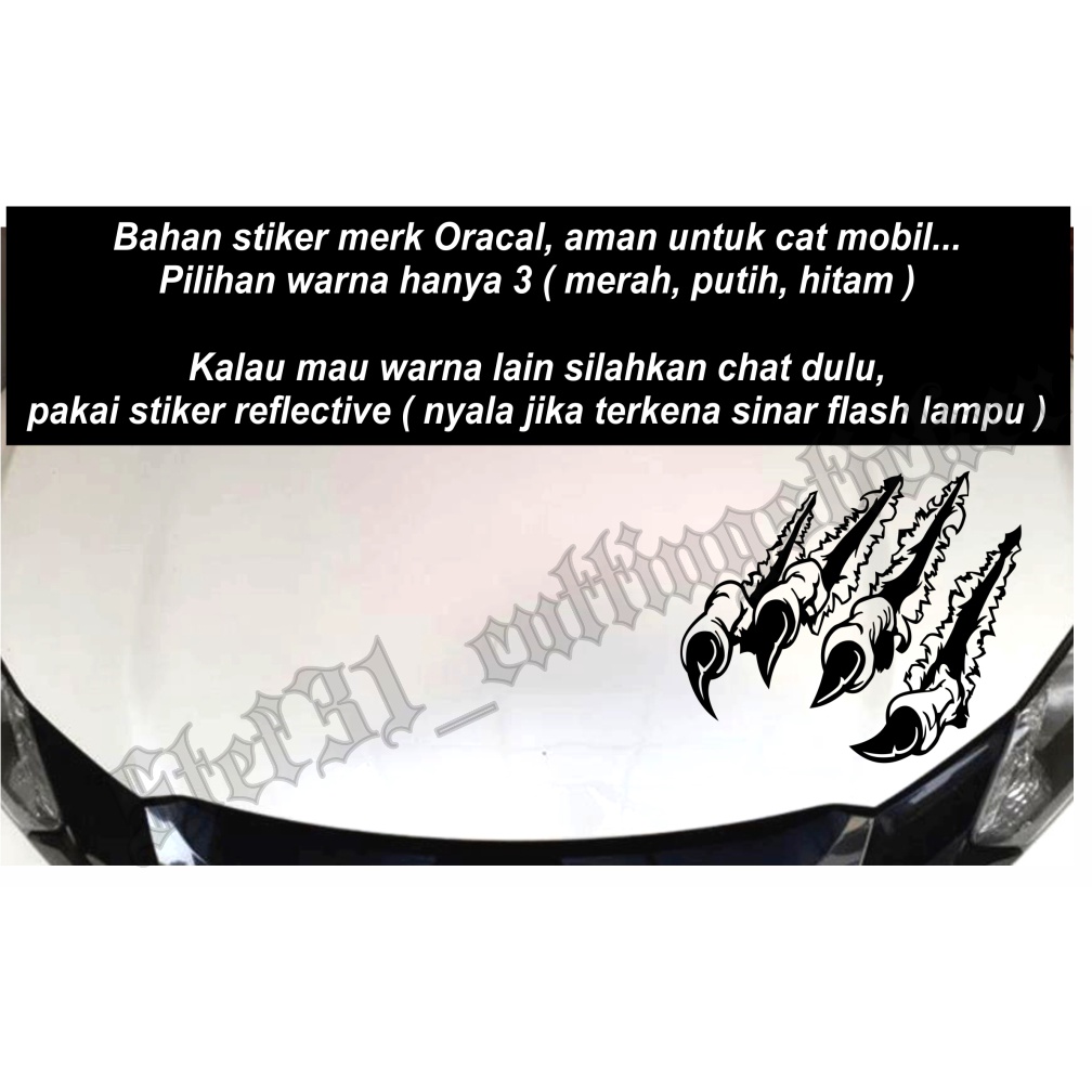 

Cutting sticker gambar cakar monster