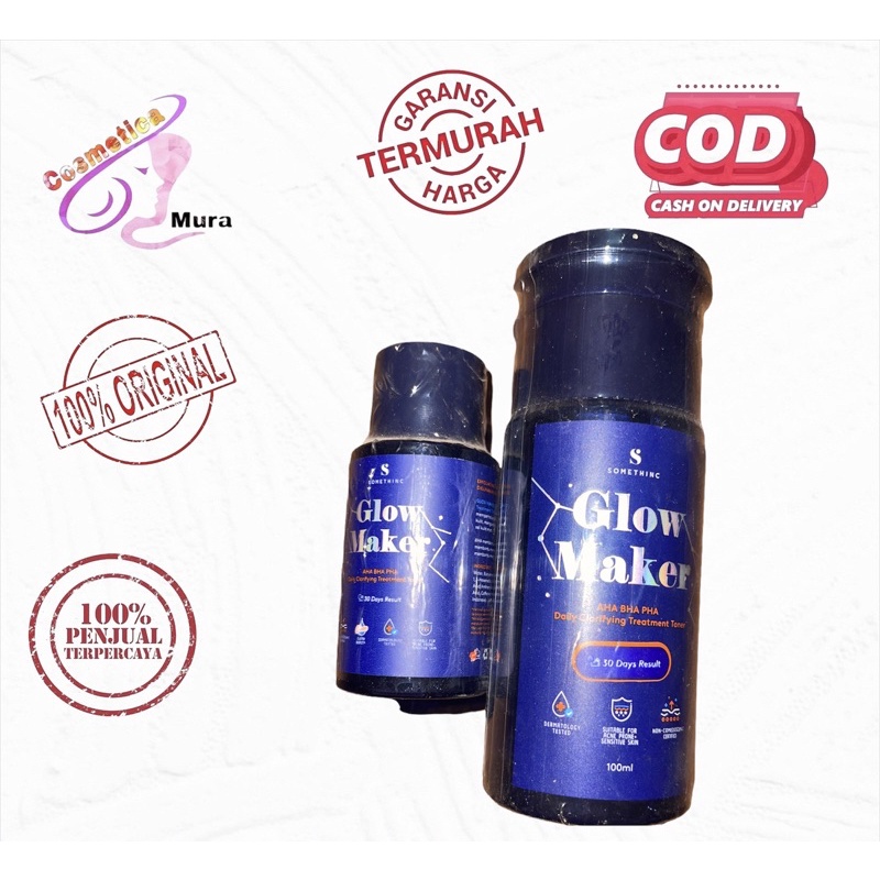 Somethinc Glow Maker 40 &amp; 100 ML - toner somethinc Glow Maker - SOMETHINC GLOW MAKER AHA BHA PHA Clarifying Treatment Toner