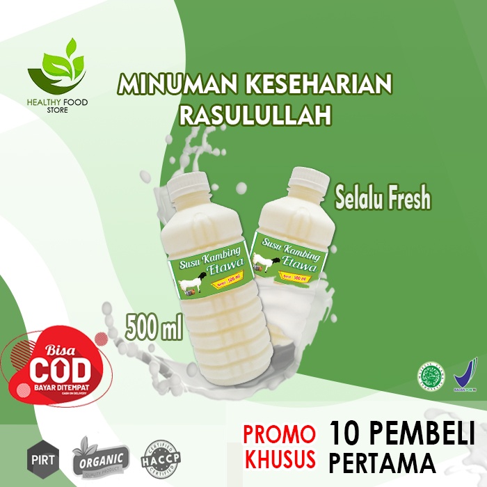 Susu Kambing Etawa Segar Murni ORGANIK Goat Goats Milk Obat Sesak Napas Nafas Paru Paru Asma TBC Bro
