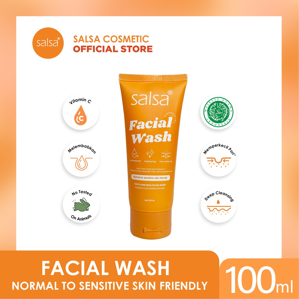 ^ KYRA ^ Salsa Facial Wash Gentle And Mild Normal To Sensitive Skin Face - Netto 100 ml