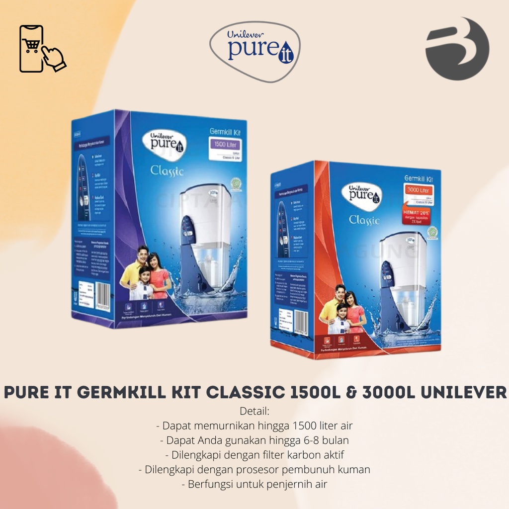 Pure it Germkill Kit Classic 1500L &amp; 3000L unilever