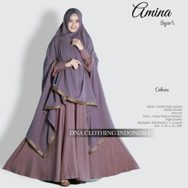 Restok AMINA COKSU 31 OKTOBER 2019 AMINA SYARI Gamis  