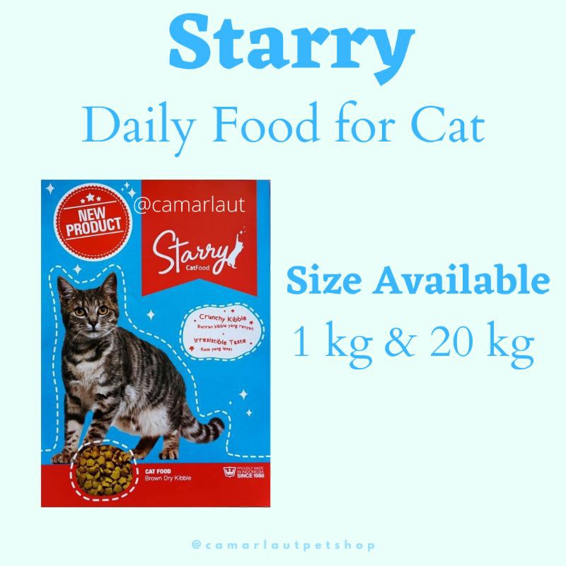 Starry Cat Food 1 KG - Makanan Kucing Kering Starry 1 KG