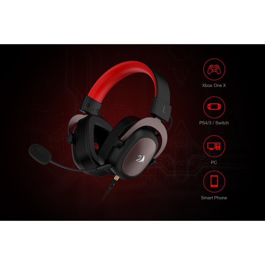 Headset Gaming Redragon Wired USB 7.1 detachable microphone ZEUS 2 H510 multi-platform - Headphone