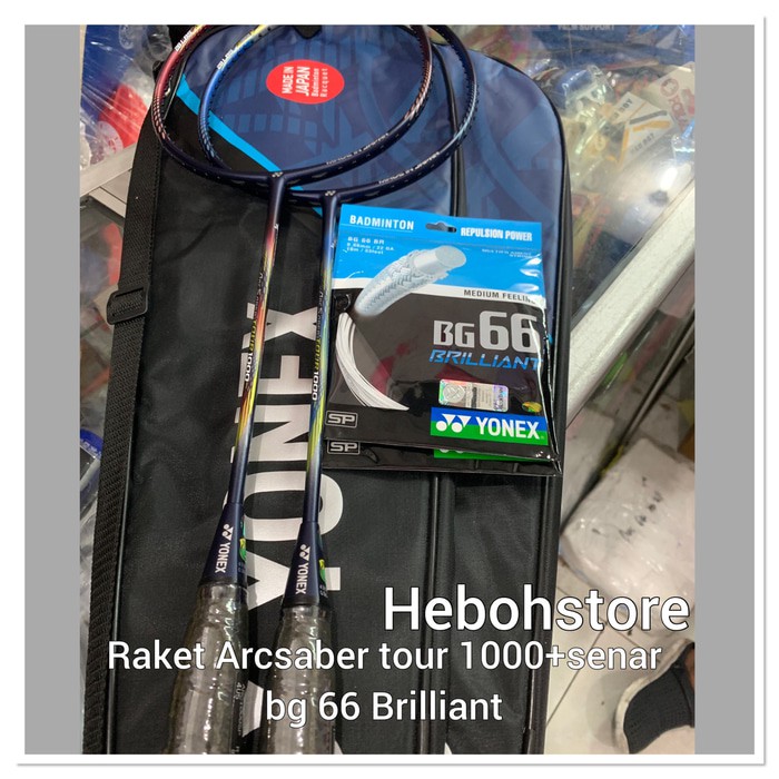 mantul habis badminton Raket Badminton YONEX ARCSABER TOUR 1000 +senar BG 66 BRILLIANT ORI