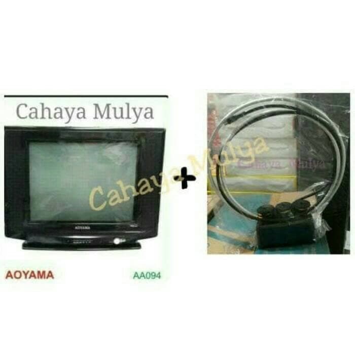 Televis Warna Aoyama 14" Tabung + Antena TV Indoor