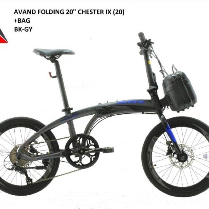 Sepeda lipat avand chester 9 speed preloved