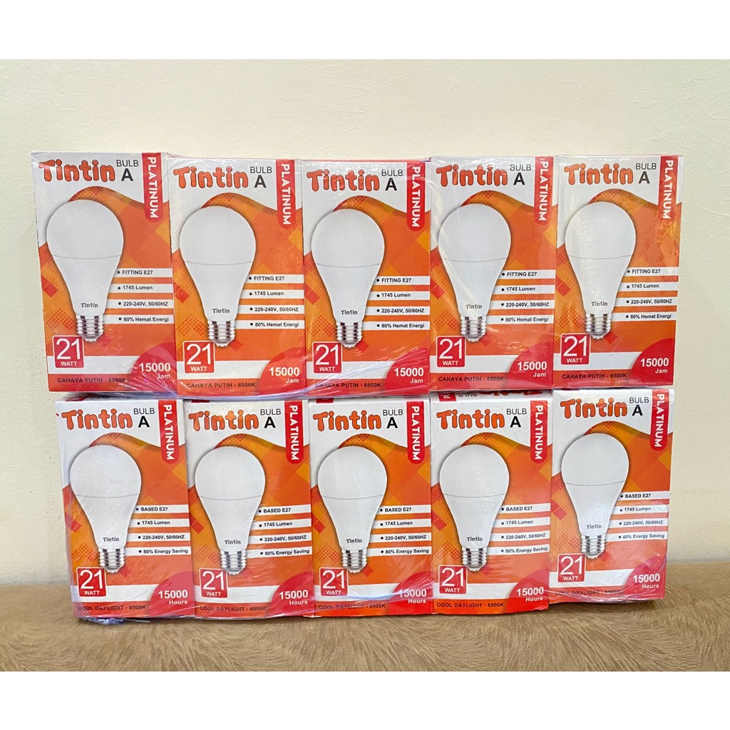 Paket 10 PCS  Tintin Platinum 21 WAAT