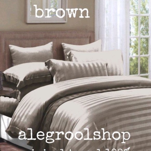 PROMO!!SPREI SUTRA ORGANIK GARIS TERMURAH DI SHOPEE