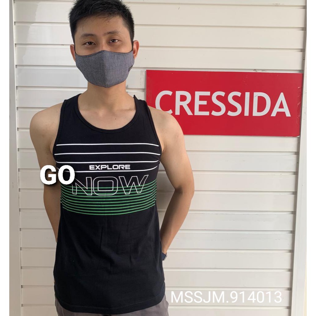 BB Cressida Singlet Cowok Slimfit kaos dalam pria cressida 100% original