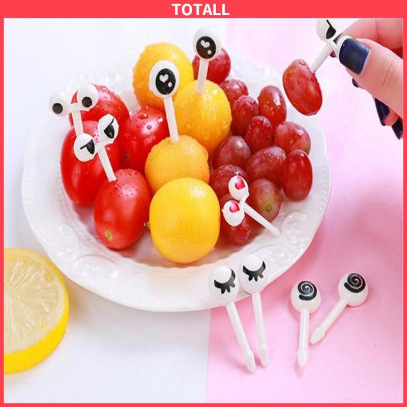 COD 10 pcs Hewan Buah Garpu Mini Kartun Anak Snack Kue Makanan Penutup Makanan Buah Pick Tusuk Gigi-Totall