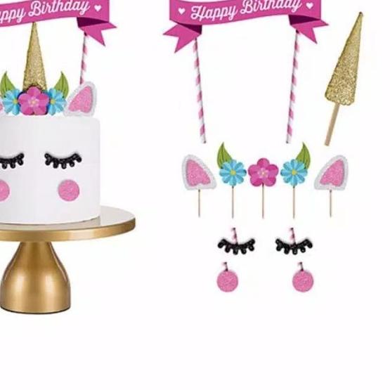 ✮ Hiasan Kue Ulang Tahun Unicorn / Topper Cake Kue Ulang tahun unicorn ❊