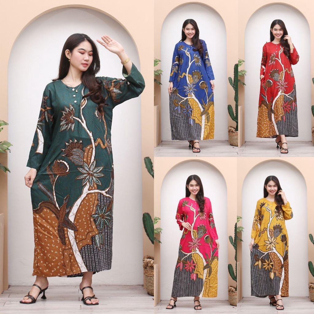 Longdres Batik Varian ATIKA Daster Panjang Busui Batik Terbaru By Bakul Daster