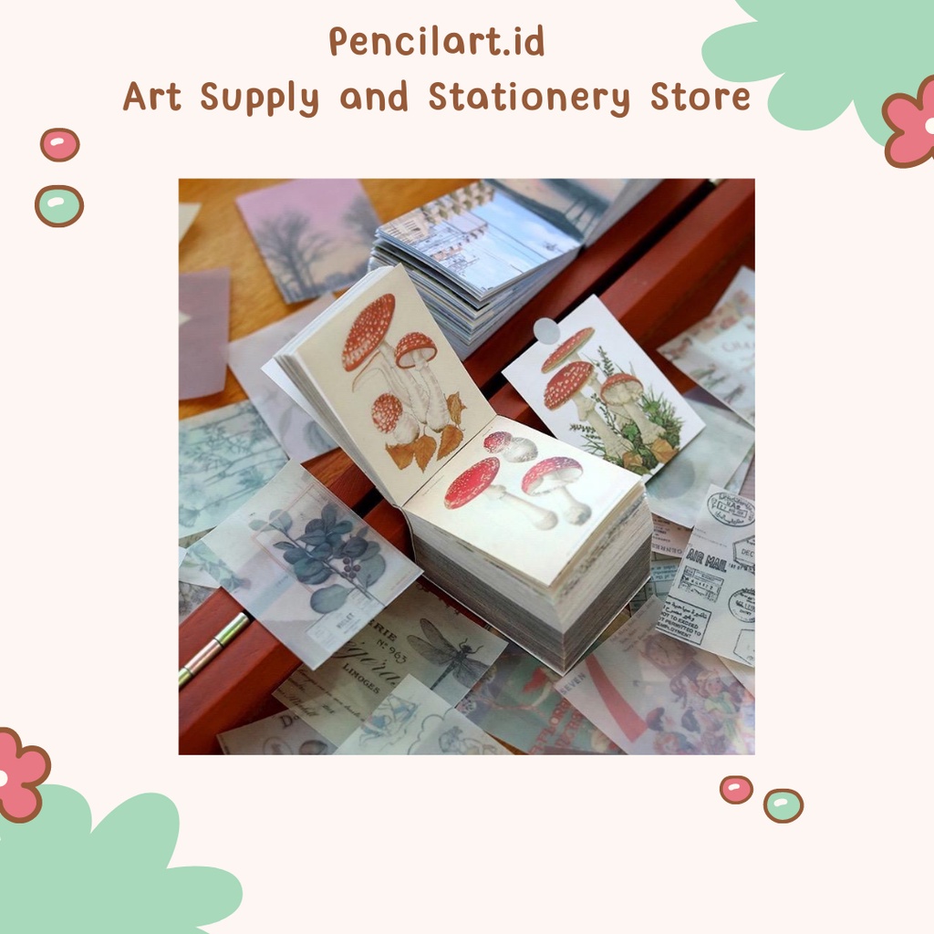 

Kertas Non-repeating butter paper material paper retro oil painting cloud DIY scrapbook bullet journal album hand made diary decoration