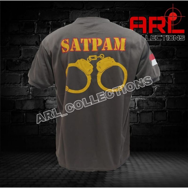 kaos satpam coklat terbaru/kaos pendek satpam gadapratama borgol