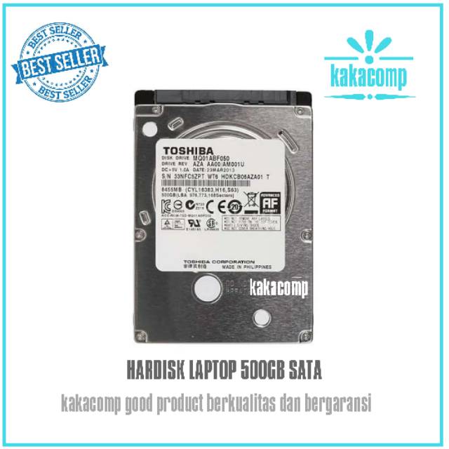 HARDDISK LAPTOP 500GB SATA TOSHIBA