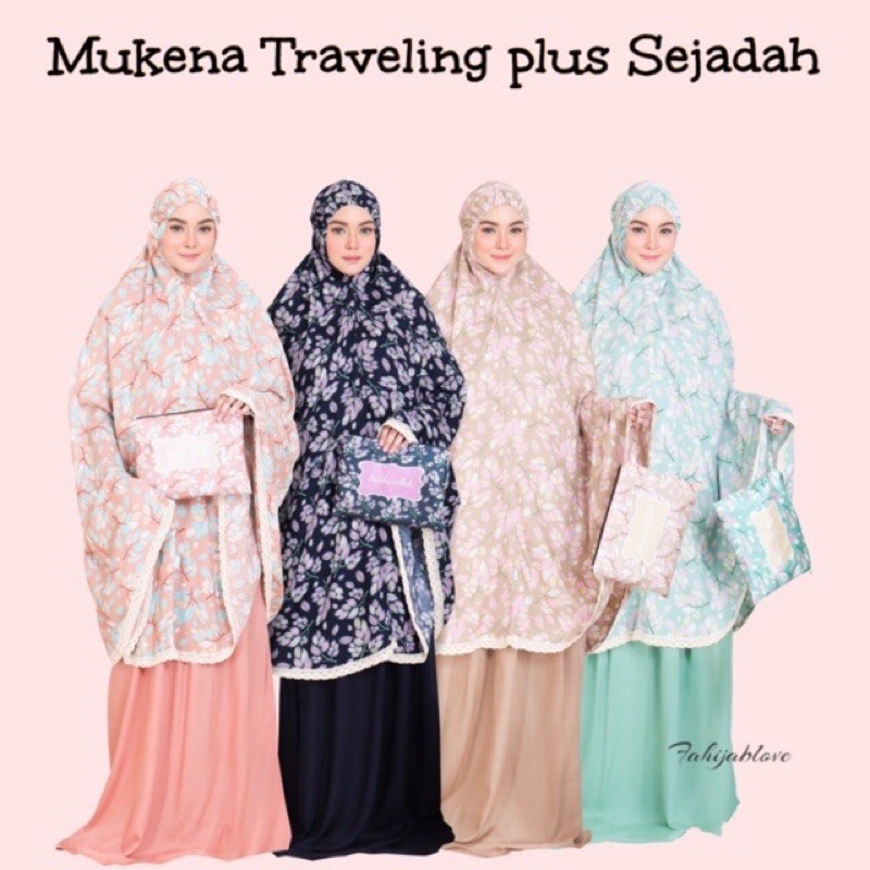 FAHIJABLOVE Mukena Traveling Katun Rayon Alina plus Sajadah