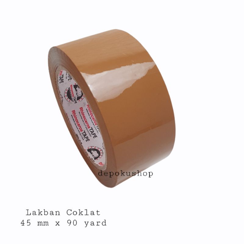 

Lakban Coklat Rhinoceros Tape Clear 2inchi 45mm x 90 yard