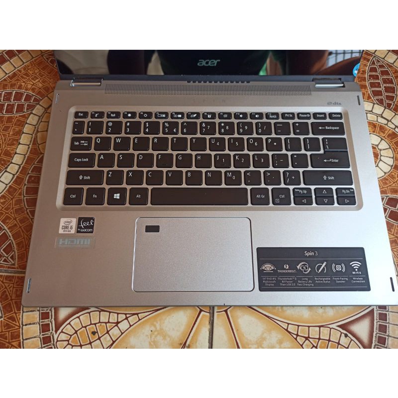 Acer Spin 3 intel core i5 gen 10 Ram 8gb SSD 256gb Layar Sentuh 2 in 1 - Laptop Bekas Seken Second B