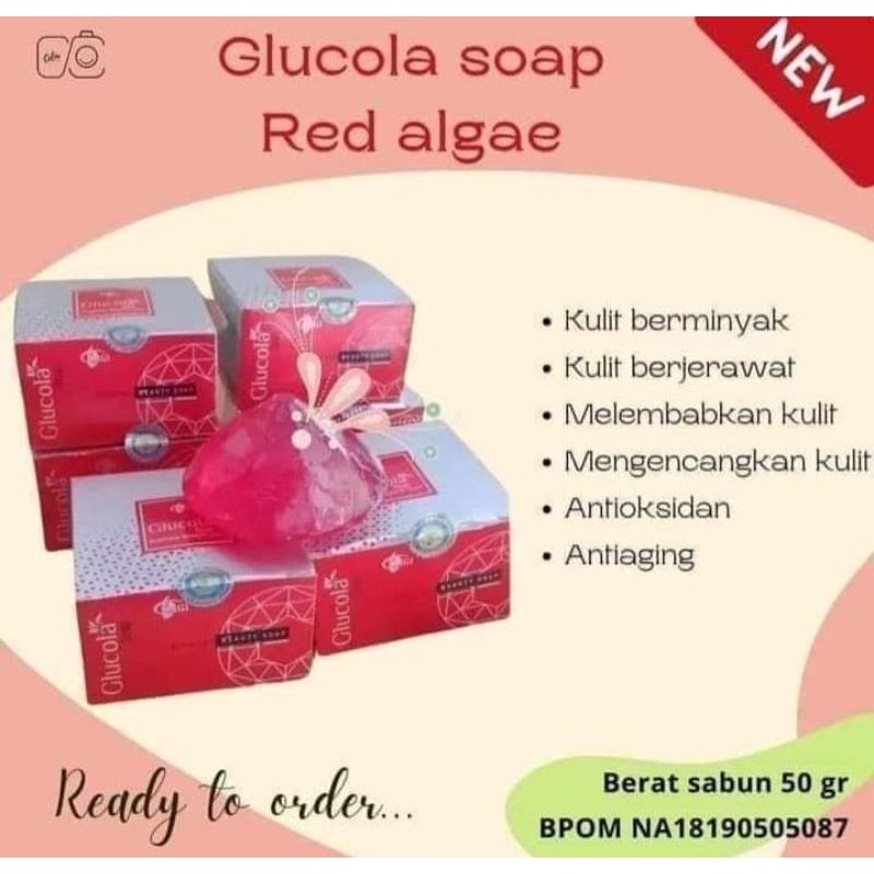 SABUN JERAWAT GLUCOLA SOAP DIAMOND RED