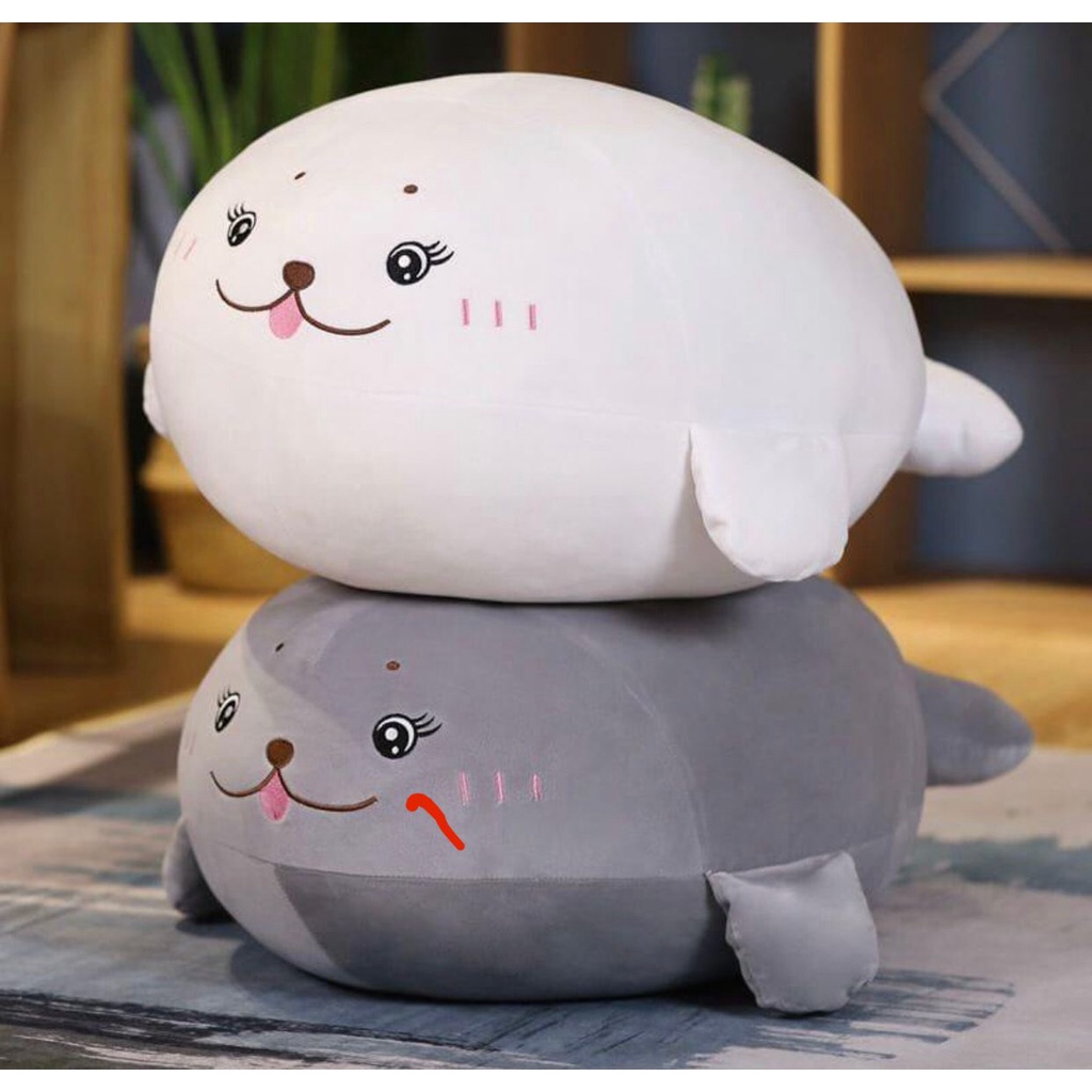 Boneka anjing laut seal plush doll lembut ukuran 40 cm