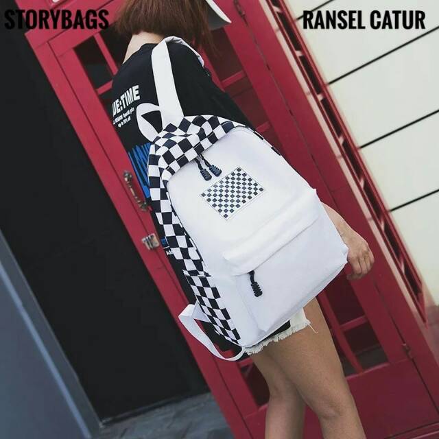 Backpack tas ransel catur anak perempuan /tas gendong wanita terlaris terbaru termurah