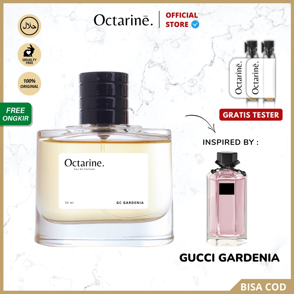 Octarine - Parfum Wanita Tahan Lama Aroma Floral Manis Fresh Inspired By GC Gardenia | Parfume Eau De Perfume Farfum Guci Gardenia Minyak Wangi Cewek Cowok Murah Original