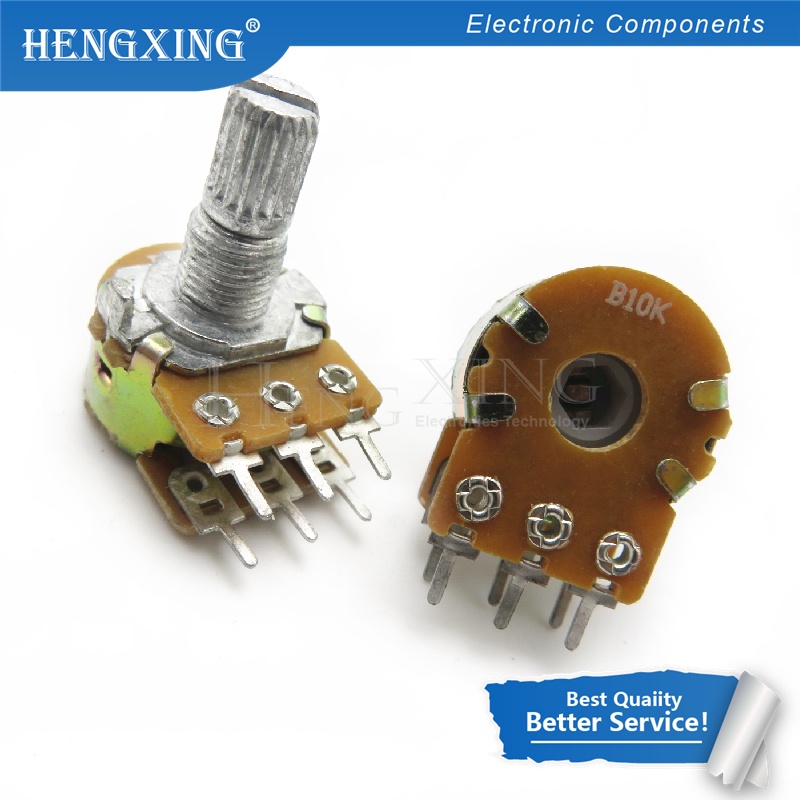 50pcs Potentiometer B1K B2K B5K B10K B20K B50K B100K B500K B1M 6Pin Shaft WH148 1K 2K 5K 100K 50K 500K 10K 20K