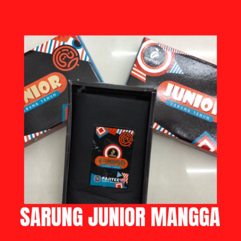 Sarung mangga junior / sarung anak / sarung remaja / sarung polos warna hitam