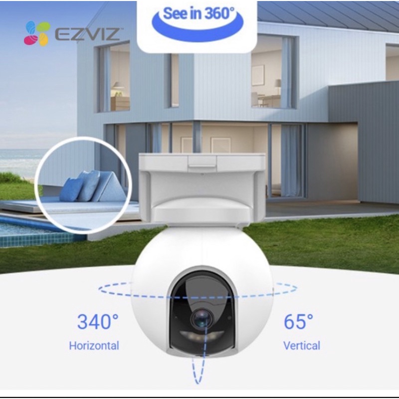 EZVIZ HB8 2K 4MP PAN Tilt Auto tracking Battrey Outdoor wifi camera