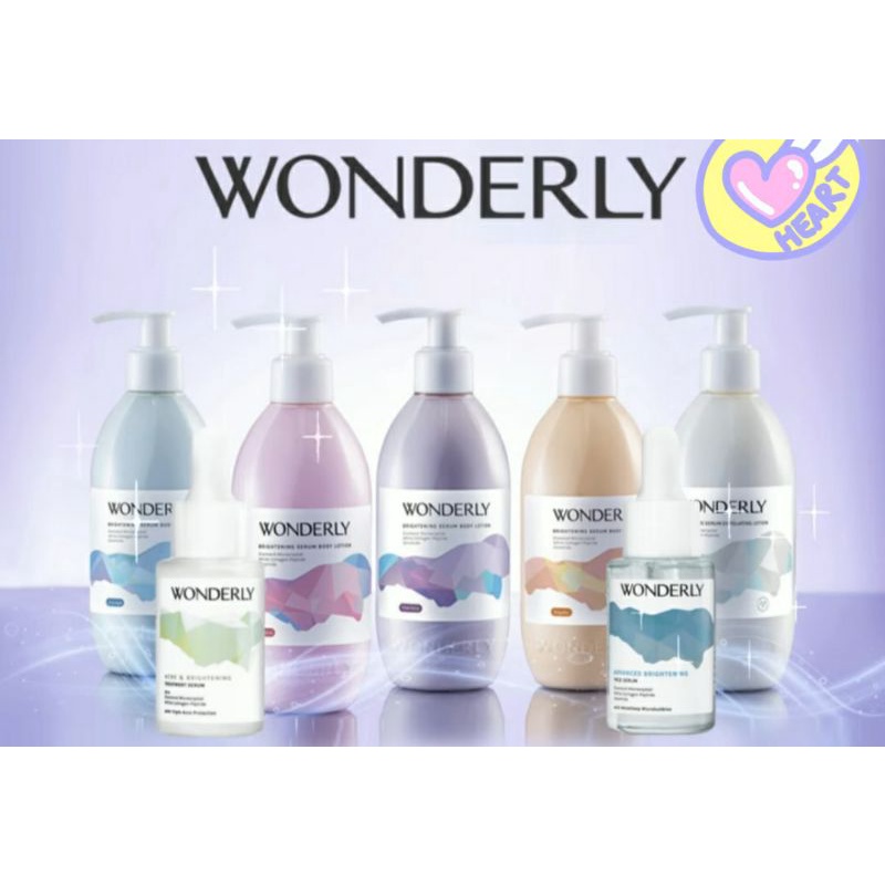 Wonderly Brightening Serum Body Lotion 300 ml Wangi Mewah parfum kelas dunia Amore Pink Royale Kuning Voyage Biru Fearless ungu Mode Exfoliating putih