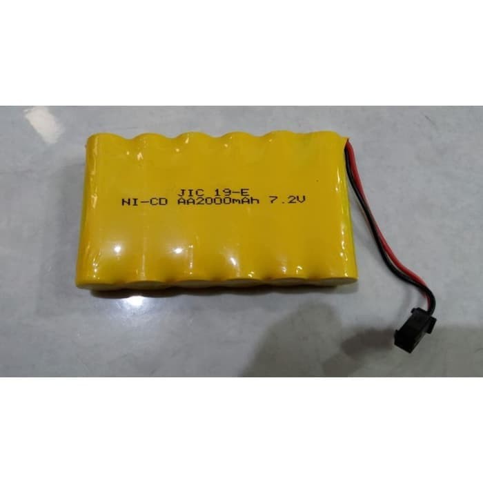 Baterai Batre 6 soket hitam 7.2V 2000mAh Mobil Remot Control